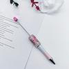 Decorative Beaded Pen Diamond Beadable Pens, Bling Rhinestone DIY Plastic Bead Pen, Crystal Cute Shaft Black Ink Ballpoint Pens for Decorations Office