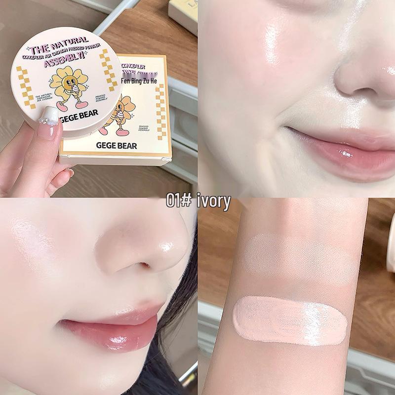 Makeup Gege Bear Cushion Cream Powder Set: Touch-Up, Concealer, Oil Control, Waterproof Foundation.