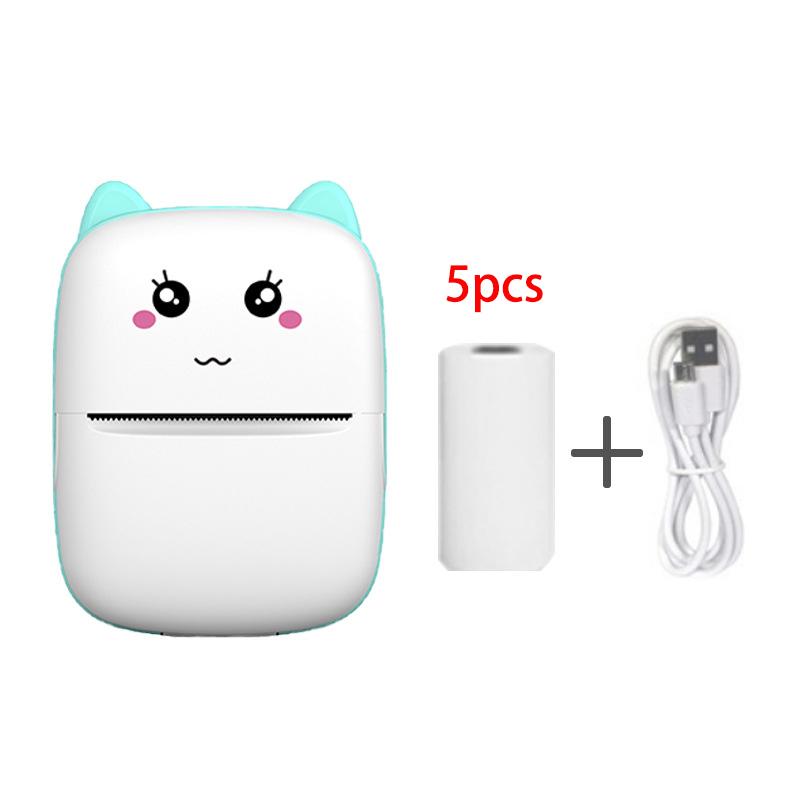 Portable Thermal Printer MINI Wirelessly BT 203dpi Photo Label Memo Wrong Question Printing With USB Cable Imprimante Portable