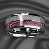 Bagues Fashion Ciel étoilé Bleu Foncé & Incrustation Météorite 8mm Couleur Cuivre Acier Inoxydable pour Hommes Femmes Bijoux de Mariage