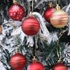 Plastic Christmas Tree Decorations Accessories Colorful Handcrafted Spherical Orbs in Gift Box for Festival Event