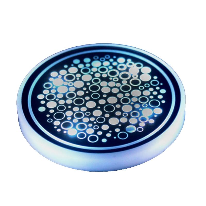 

LED Light Up Car Coasters Cup Mat USB Charging Drink Holders with 7 Color Option Suitable for Atmosphere Night Driving