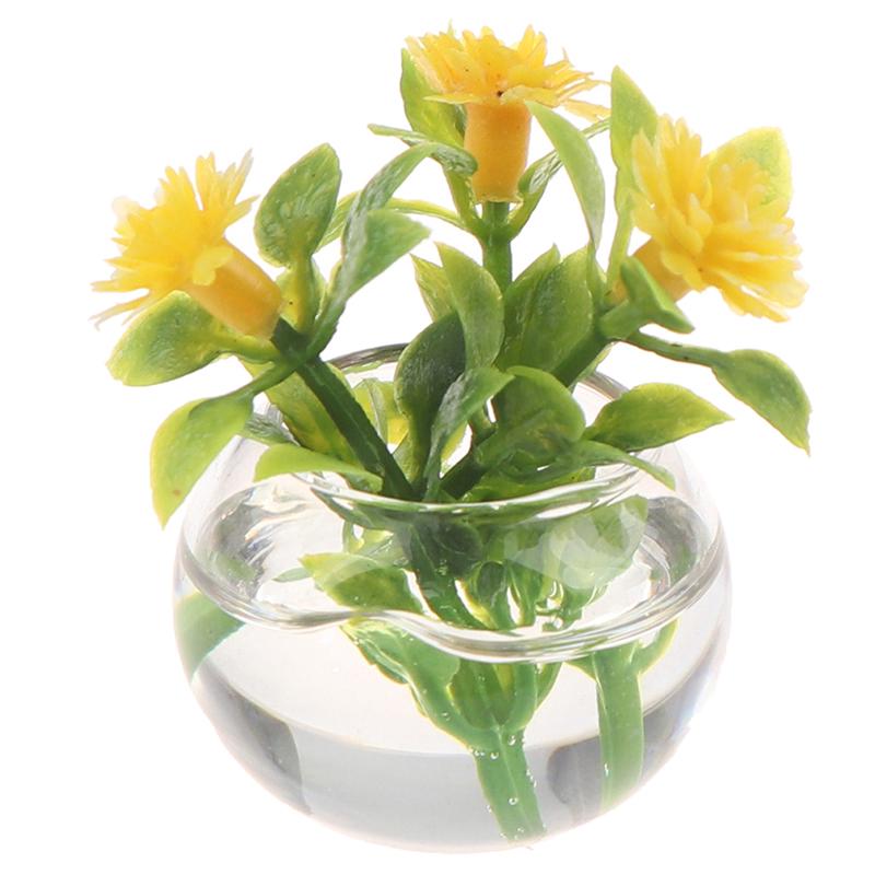 

1:12 Dollhouse Miniature Green Potted For Home Decor Simulation Potted Plants