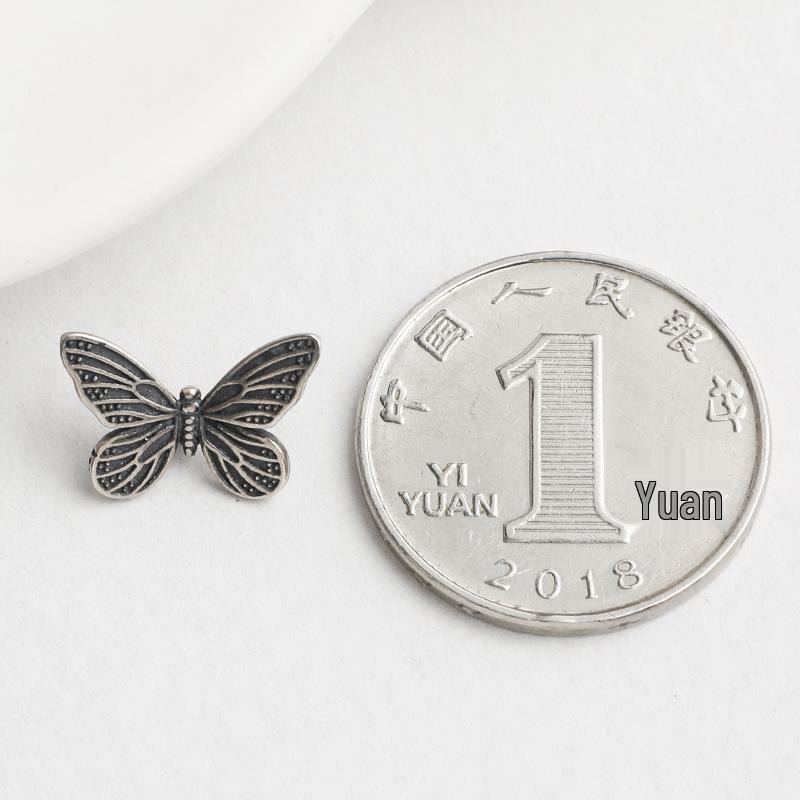 S925 Silver Retro Butterfly Spacer Bead Connector for DIY Jewelry Bracelets & Necklaces