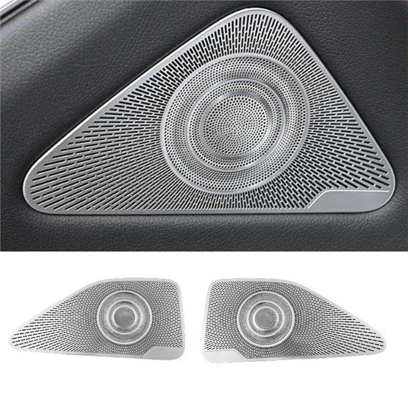 Protective Cover For Car Door Horn Stainless Steel Trim For Mercedes Benz S-Class -