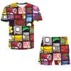 2025 NEW 4-14 Year Old Boys and Girls 3D Plant VS Zombie Printed T-shirts+Shorts Two Piece Sets Fashion Sports T-Shirt Top + Shorts Set 2 Pieces