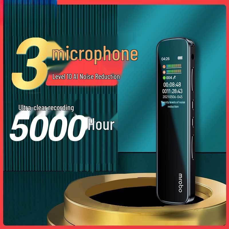 2025 Portable Noise-Canceling Voice Recorder: Long Standby, Student & Professional Use, Converts Speech To Text.