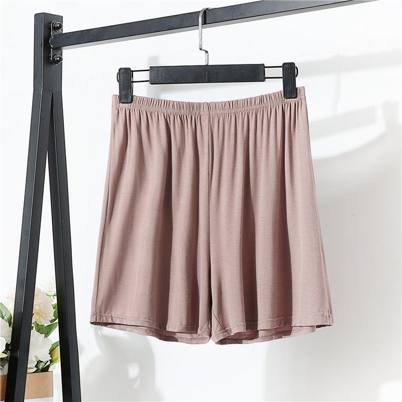 Women's summer modal shorts for outdoor wear, plus size, high-waisted, wide-leg, loose-fitting sleep pants, thin safety pants, casual pants
