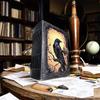 Raven Leather Journal with Antique Lock | Gothic Vintage Notebook | Handmade Writing Diary
