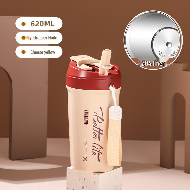 304 Double-Layer Stainless Steel Travel Thermos Mug