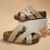 Damen flache Hausschuhe Sommer Außen lässige Sandalen Damen Hausschuhe Mode lässige geflochtene Hausschuhe für Damen