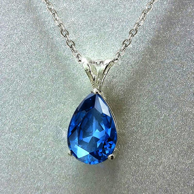 Collana con ciondolo a forma di pera in zircone Cao Shi Fashion per donna
