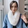 Damen Warmer Faux-Fuchs-Pelz Snood Schal: Dicke Krawattenkragen für Herbst & Winter