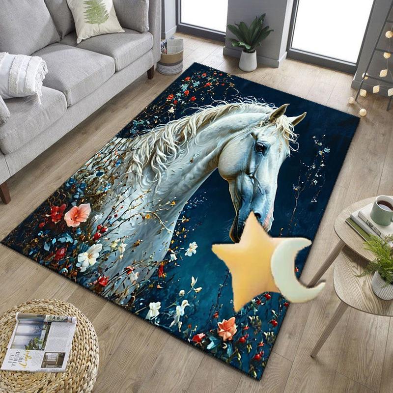 Ethereal Horse Fantasy Office Rug Chair Mat, Entryway Carpet, Suitable for Front Door, Bedroom, Living Room, Desk, Holiday Gift