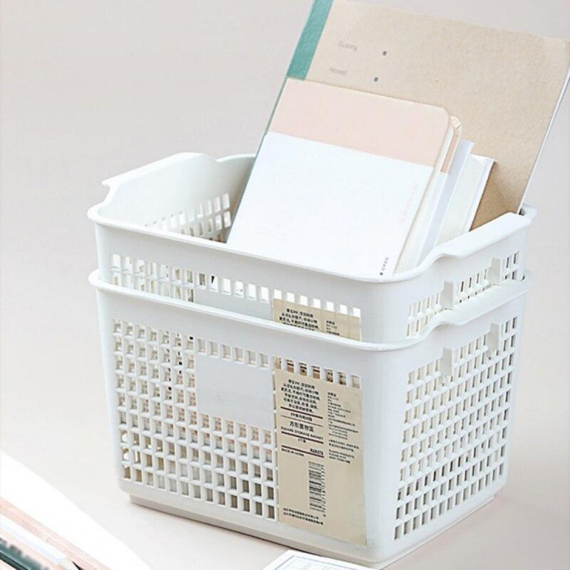 Storage Basket Desktop Storage Basket Widened Handle Snacks Toys Sundries Storage For Kitchen Bathroom Living Room