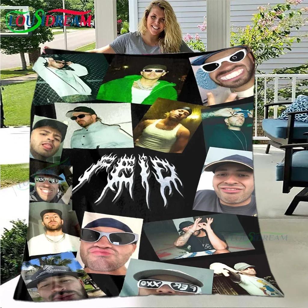 Pop Singer Ferxxo Feid Blanket,Flannel Throw Blanket for Home Bedroom Bed Sofa Picnic Office Hiking Leisure Nap Birthday Gift