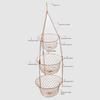 3-Tier Hanging Fruit Basket Stainless Steel Storage Basket Foldable Wire Organizer for Fruits Vegetables Toiletries