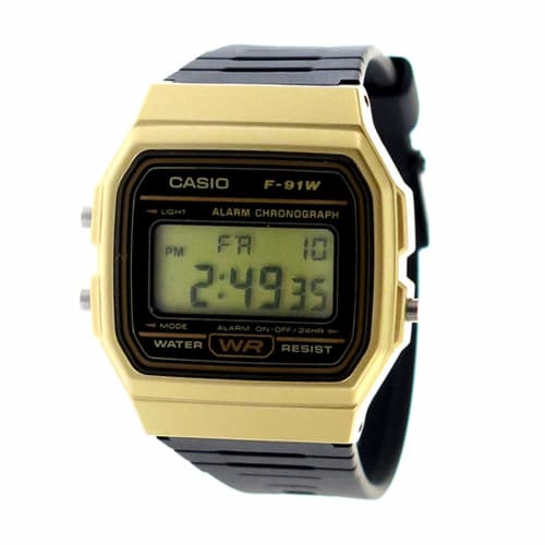 

CASIO Quartz Digital Resin Strap Unisex Watch F-91WM-9A Black