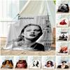1pcsinger Pattern Blanket, All Season Lightweight Home Office Outdoor Nap Multifunctional Blanket