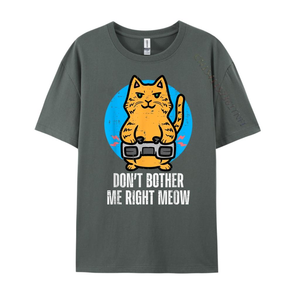 Gamer Cat Dont Bother Me Meow Funny Gaming Unisex Boys Kids Unisexs Clothing Plus Size Anime Street Wear T Shirt