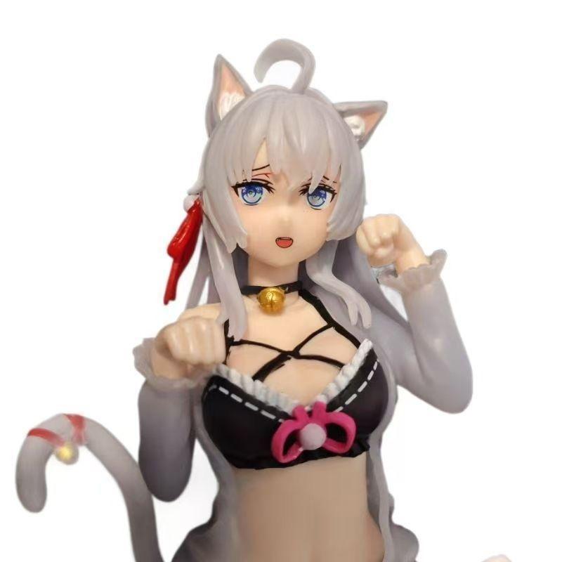 Anime Character Cute Sitting Girl Action Figure Toys PVC Model Toy Computer Ornament Box Packaging
