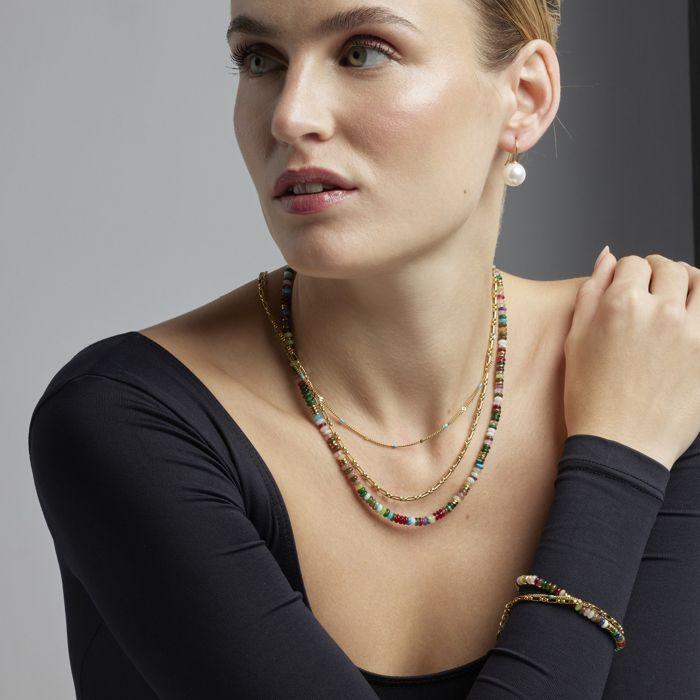 Luxenter Bracelet laqué multicolore avec finition en or 18 carats - Cautar