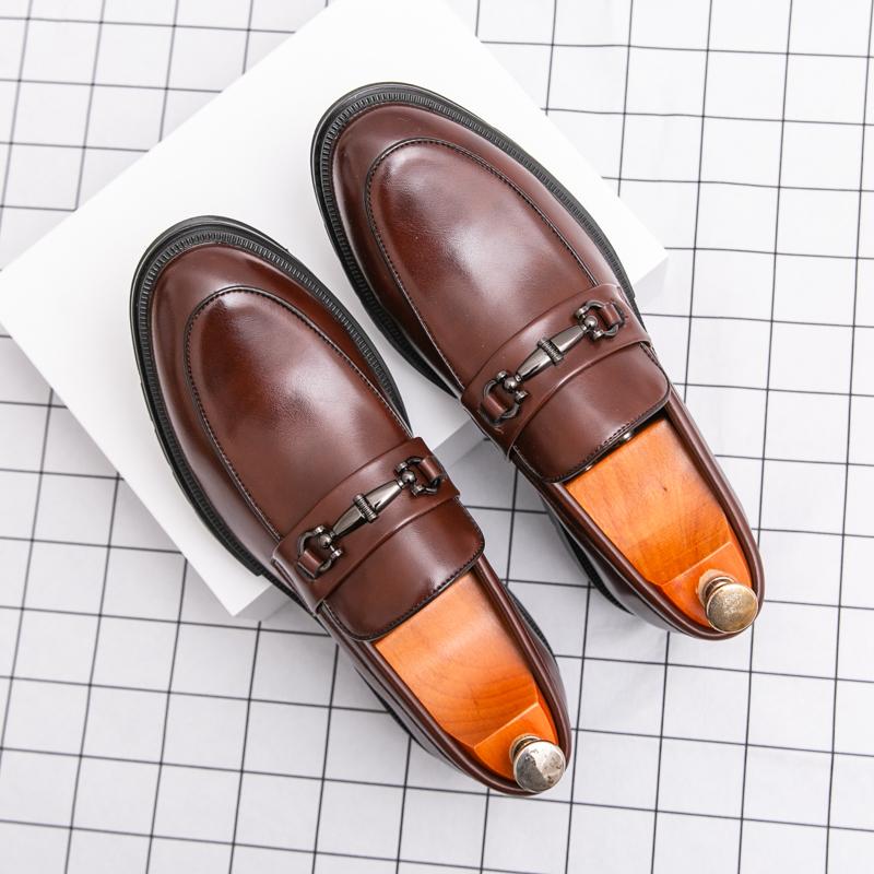Dress Shoes Man High Quality Social Leather Brogues Shoes For Men British Business Formal Leather Shoes Men Wedding Leather Shoe