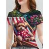 Streetwear Punk Style Graphic Tee Women - Comfortable Breathable Casual Round Neck Short Sleeve Top