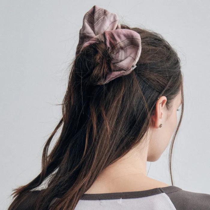 Vintage Check Scrunchie_CTA934(Pink)