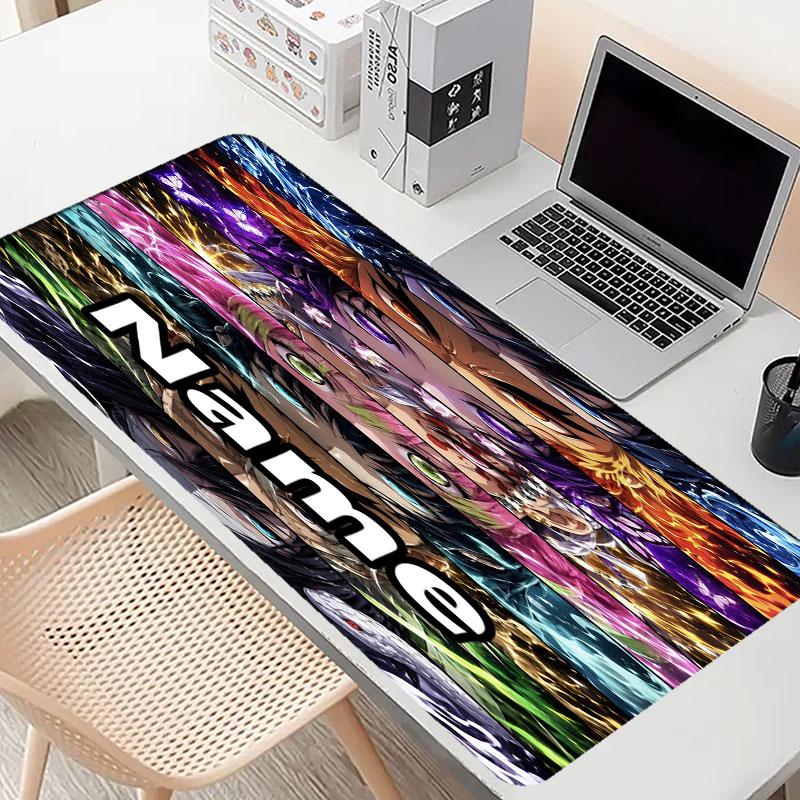 Custom Name Personalized Demon Slayer Pattern Mousepad, Laptop PC Desk Mat, Decorative Desk Mat for Home Keyboard Pad Gift