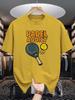 Padel Racket And Ball Graphic Unisexs Crew Neck T Shirt Padel Addict Tennis Print Short Sleeve Casual Cotton Daily Street Tops