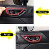 ABS Red Car Inner Door Handle Frame Trim Kit For Toyot-a 86/Subaru BRZ -