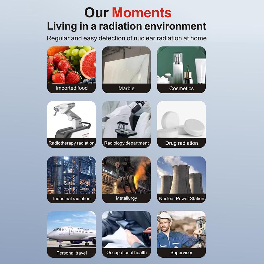 

Handheld Portable Nuclear Radiation Detector Household LCD Display Laboratory Multi function Radioactive Radiation разноцветный
