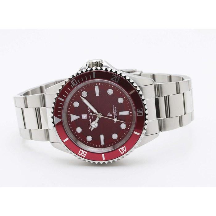 [Salvatore Marra] Men's Watch Radio Solar Business Red with Cross SSRD
