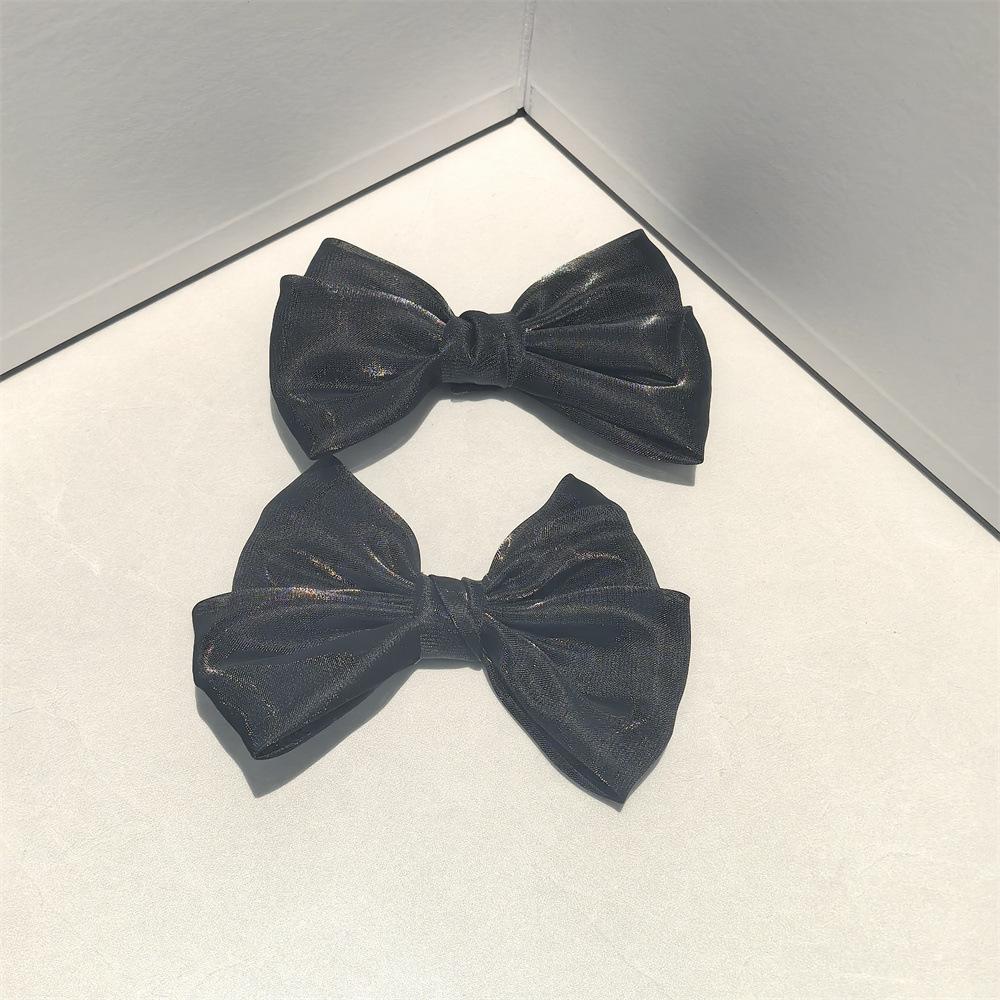 1Pc Silk Bow Shoe Clip Charms, Elegant Bow Decor Buckle for Perforated Hole Slippers Women Shoe Accessories