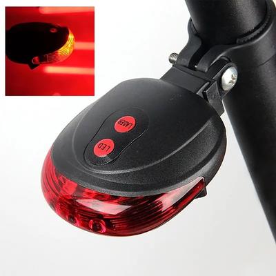 1PC 5 LED Lampada Posteriore per Bici Luce Laser per Guida Notturna Luce per Ciclismo all'Aperto Impermeabile Luce Posteriore di Sicurezza
