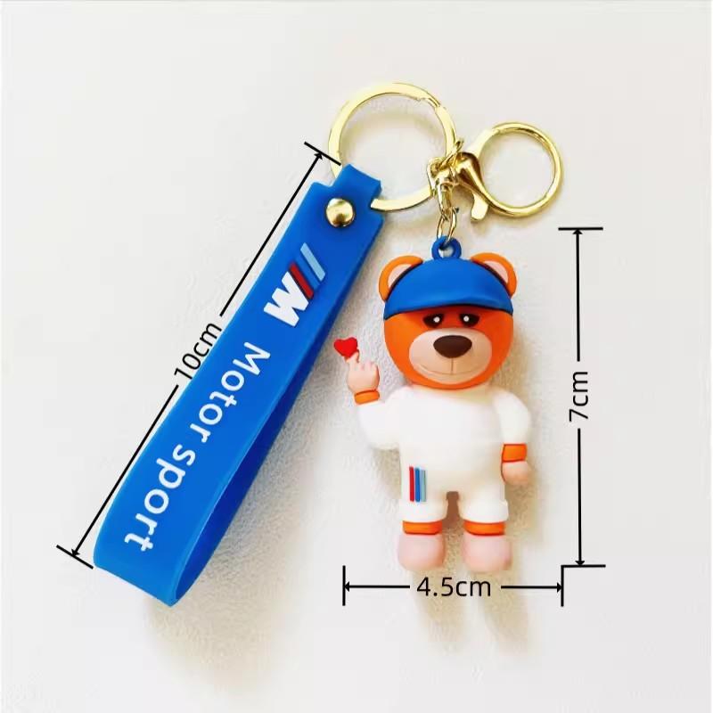 M Power Car Keychain Cute Bear Pendant Gift Key Ring For BMW M3 M4 M5 G42 G30 G20 E39 E36 E87 E53 F44 F07 F34 G15 G16 G23 G22 bzdn55