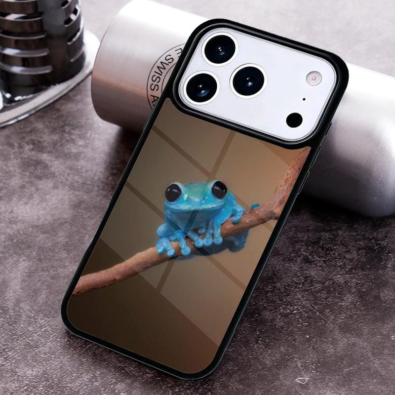 Blue Laughing Tree Frog Phone Case For iPhone 17 16 15 14 13 12 11 Pro Max Plus 17Air Soft Silicone Cover