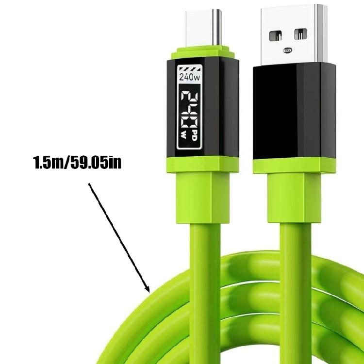 240W Fast Speed USB C Charge Cable Reinforced Metal Connector Wide Compatibility Fast Charging Reliabled Data Transfer
