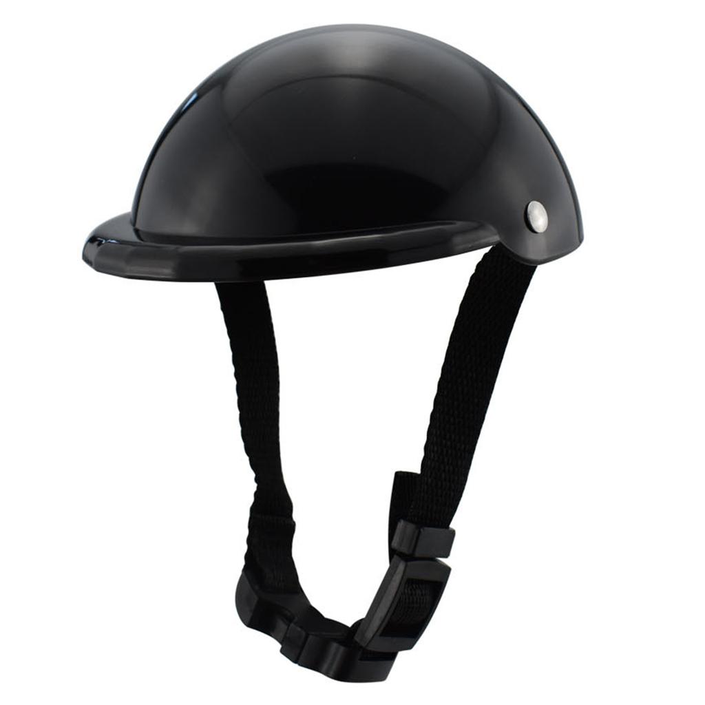 Pet Helmet Black Fall Resistant Dog Cat Motorcycle Helmet for Outdoor