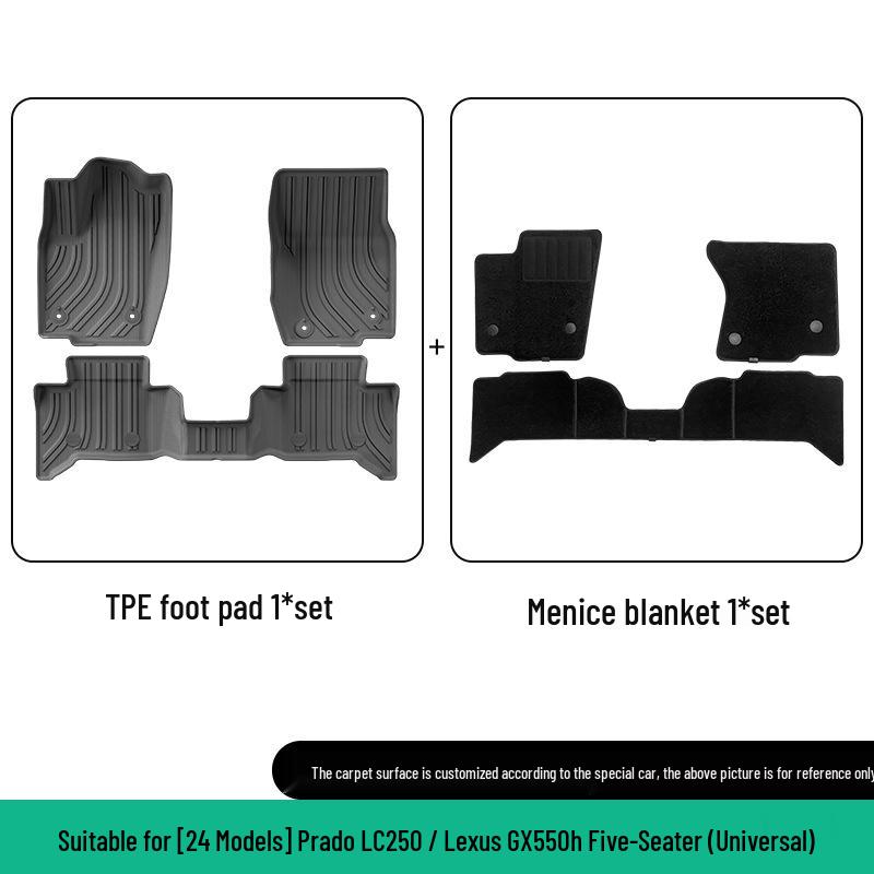 Eco-Friendly TPE Floor Mats & Trunk Mat for 2024 Lexus GX550H/Prado