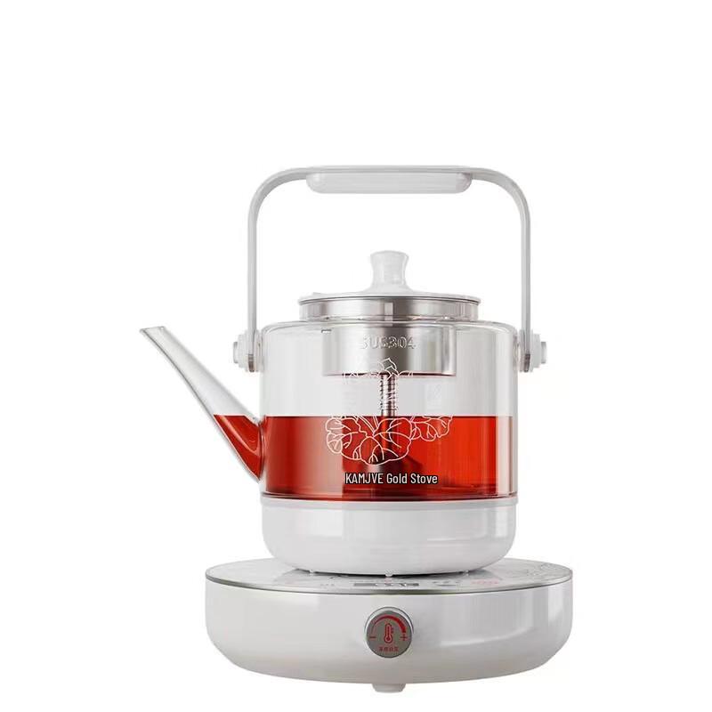 KAMJOVE A-68 Автоматический стеклянный чайник для чая с пароваркой