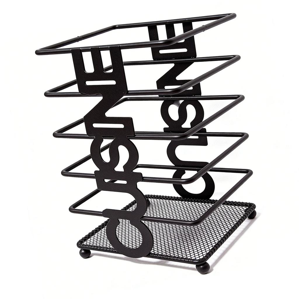 Countertop Utensil Holder Matte Black Modern Multifunctional Metal Cutlery Drainer for Forks Spoons Cooking Utensils