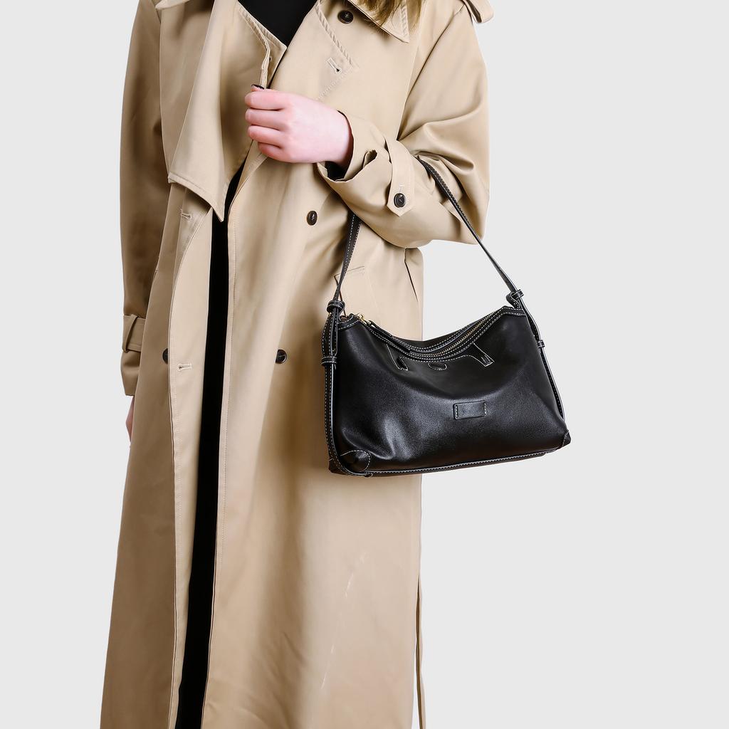 Niche Design Suede Underarm Baguette Bag Women'S Foreign Style Matte Shoulder Messenger Bag