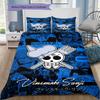 One Piece Straw Hat Pirates Pattern Bedding Quilt Set Quilt Cover Pillowcase Home Birthday Gift(1 * duvet cover + 2 * pillowcase, without core)
