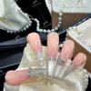 French Style Handmade Long Wearable Nails - Ins Style Nail Art