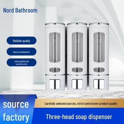 Three-Head 400ml Wall-Mounted Shower Soap Dispenser for Hotels