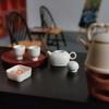 1/12 Dollhouse Simulation Teapot Teacup Kit Dollhouse Miniature Kitchen Decoration Toy Dolls House Micro Scene Photo Props