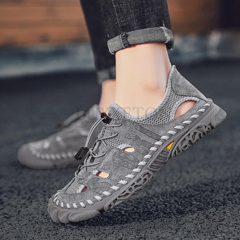 Leather Men Shoes Summer New Men's Sandals Mens Outdoor Water Sports Leisure Fashion Walking Sandals Slippers Sandalia Masculina