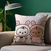 Kawaii Cartoon Bubu Dudu Pillow Case Plush Fabric Soft Pillowcase Double Sided Print Sofa Cushion Cover Throw